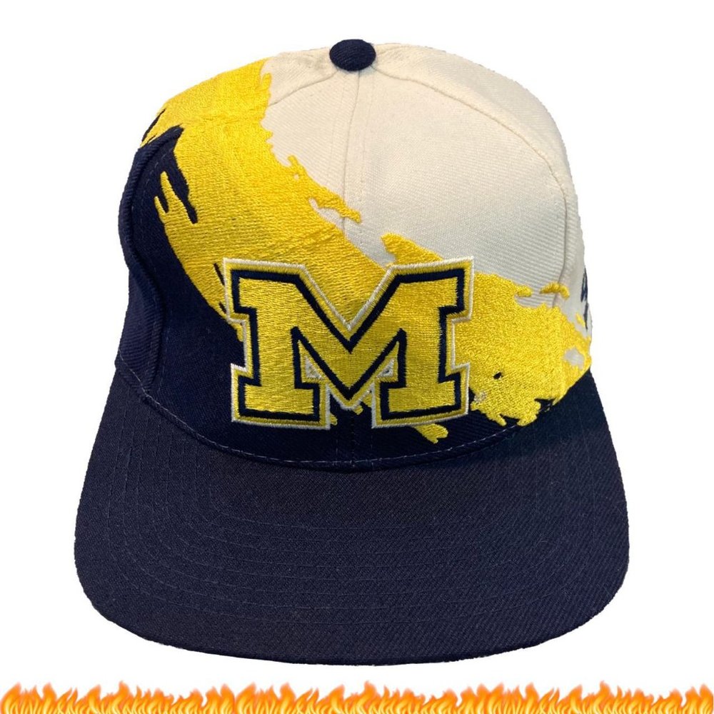Vintage Logo Athletic Michigan Splash Snapback Hat
